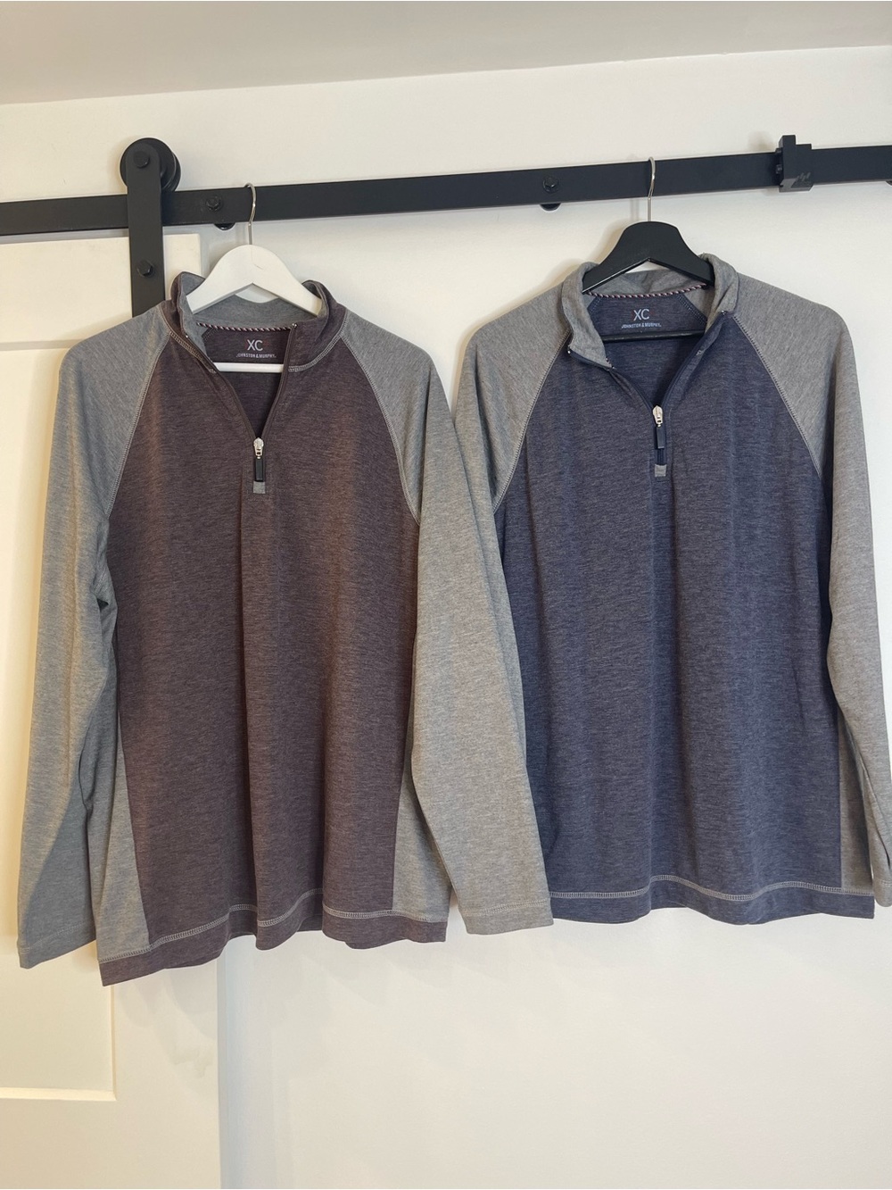 Johnston&Murphy Men’s Long-Sleeve Quarter-Zip Pullover Duo Size L